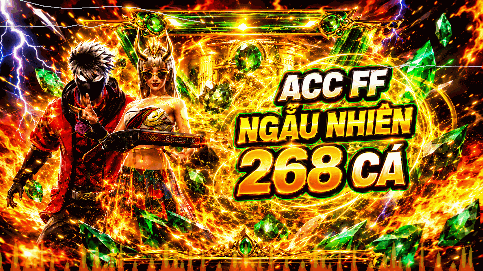 Thuê Acc FF Ngẫu Nhiên 268 CÁ